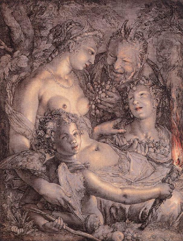 GOLTZIUS, Hendrick Without Ceres and Bacchus, Venus would Freeze xdg